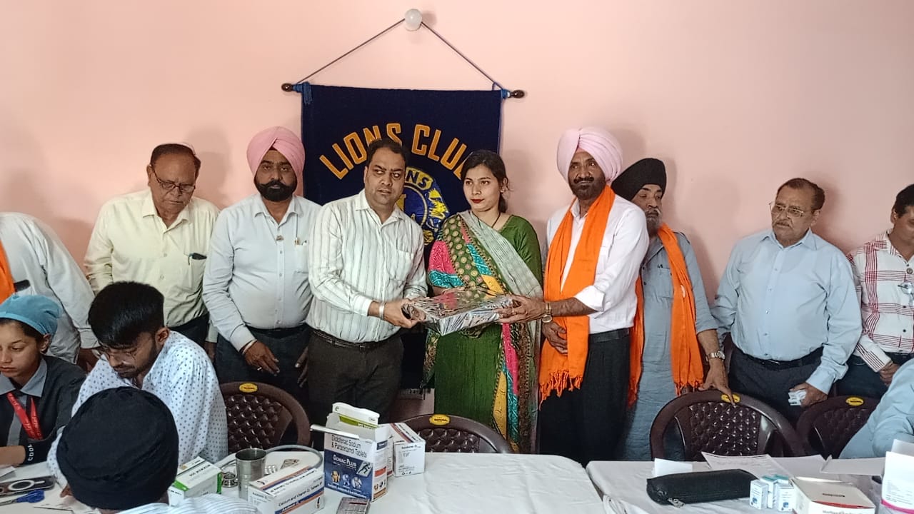 Lions Club Active organized a free medical and eye check-up camp.